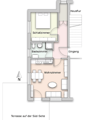 Grundriss Wohnung 1